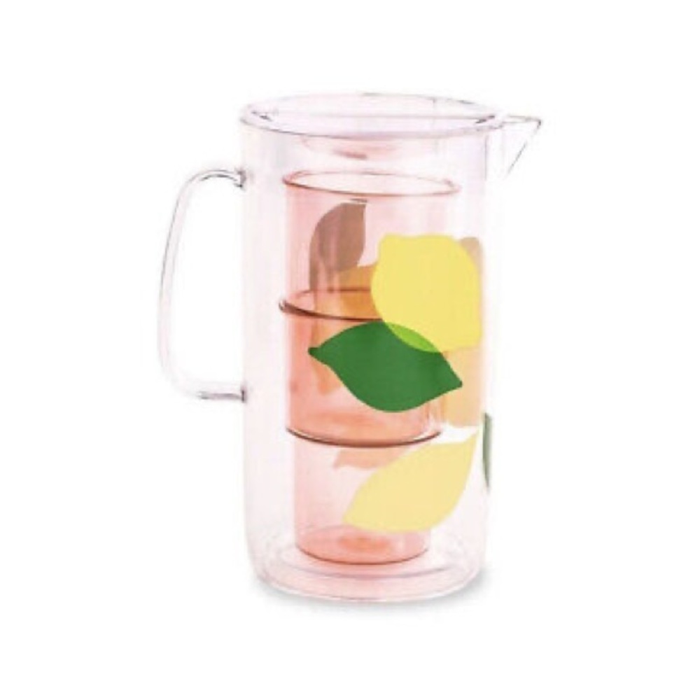 Kate Spade 🍋 Lemon Pitcher and Stackable Cups Set - Picture 3 of 6